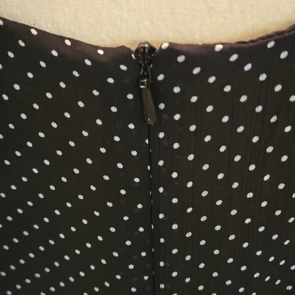 VTG Sag Harbor 2 pc Dress Midnight Blue White Polka Dots Layered Skirt size 2X - Picture 6 of 16